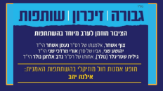 גבורה * זיכרון * שותפות