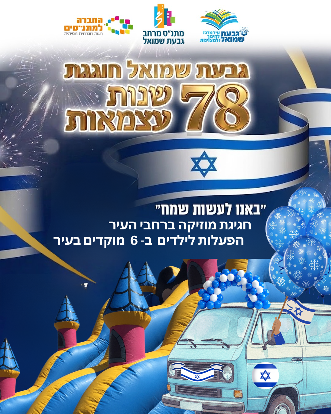 פוסטר עם פרסום האירועים כפי שכתוב בטכסט